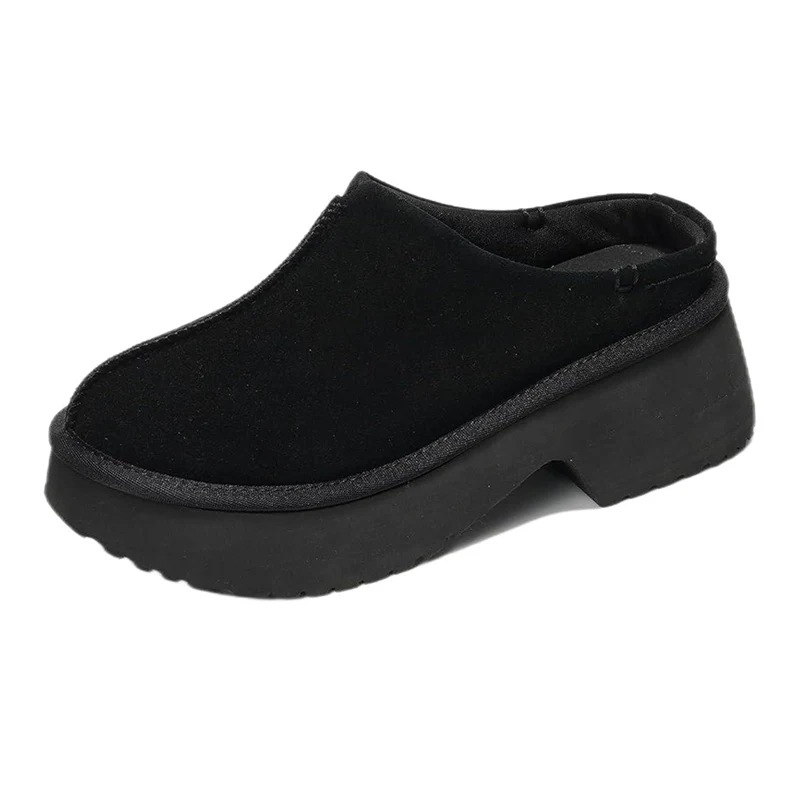 Kvinners Memory Foam Ekte semsket Slip-On tresko